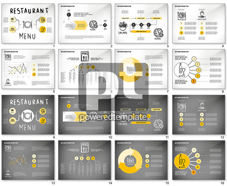 Menu Restoran Menyajikan Template Presentasi