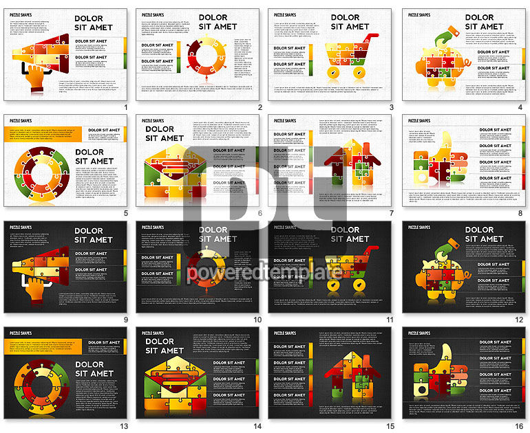 Formas de piezas de rompecabezas