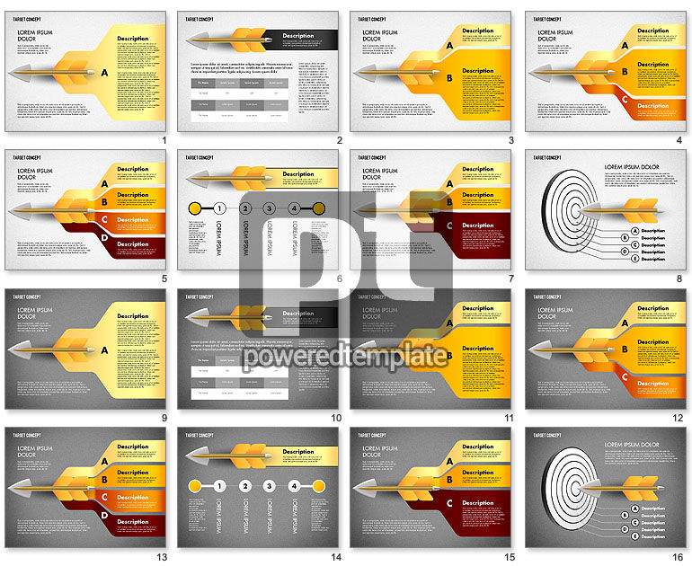 Raken target presentatieconcept