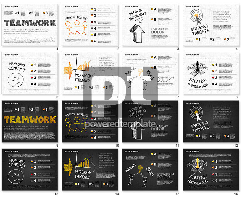 Teamwork Presentation in Chalkboard Style