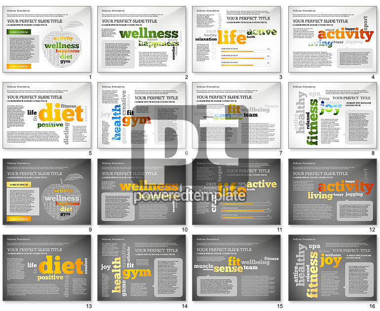 Wellness Word Cloud Presentation Template