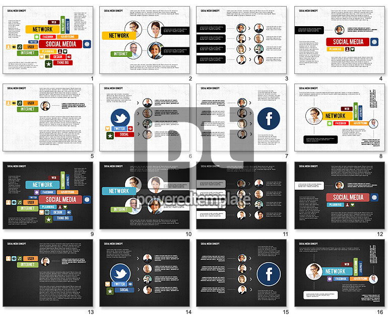 Concetto di presentazione di social networking