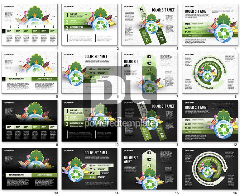 Concept de présentation de recyclage