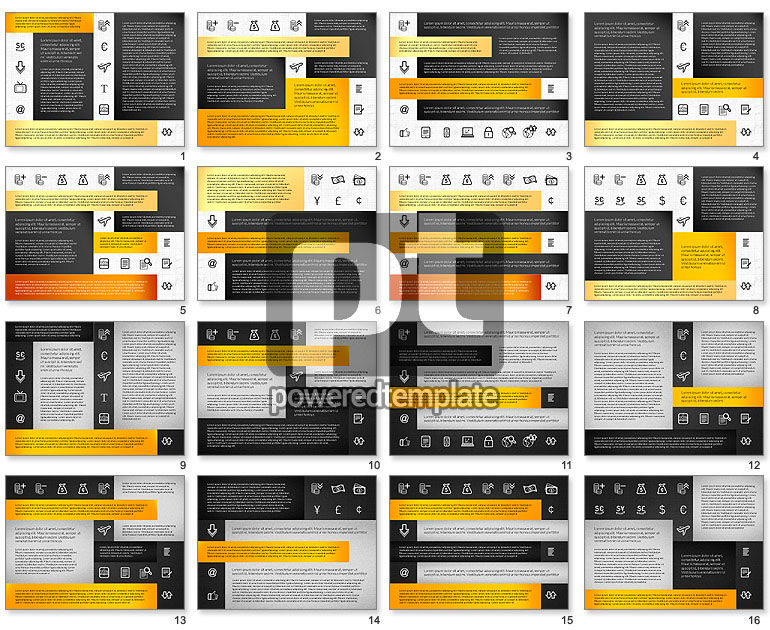 Grid layout com ícones