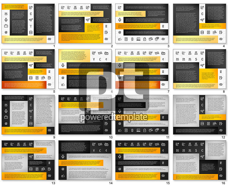 Grid layout met pictogrammen