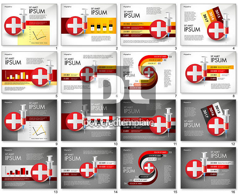 Medische infographic met data driven grafieken