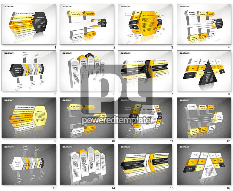 Proces en org 3D-grafieken toolbox