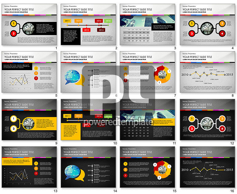 Template Presentasi Bisnis Dengan Grafik