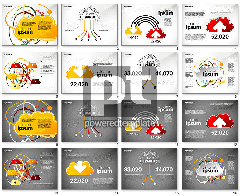 Plantilla de presentación de procesos de Cloud Services