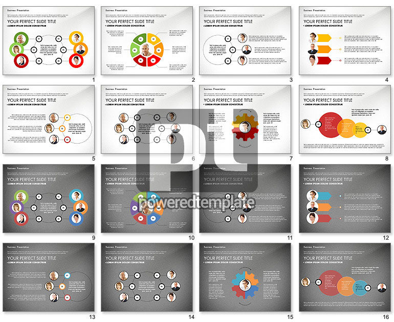 Modèle de présentation des relations d'équipe