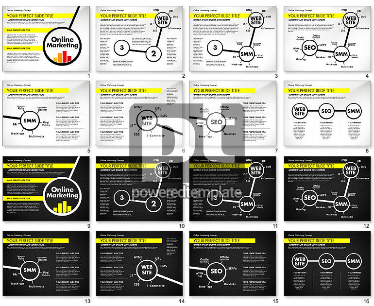 Online conceito de marketing