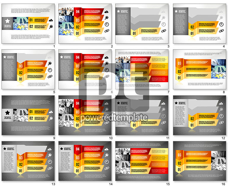 Options des icônes et des étapes