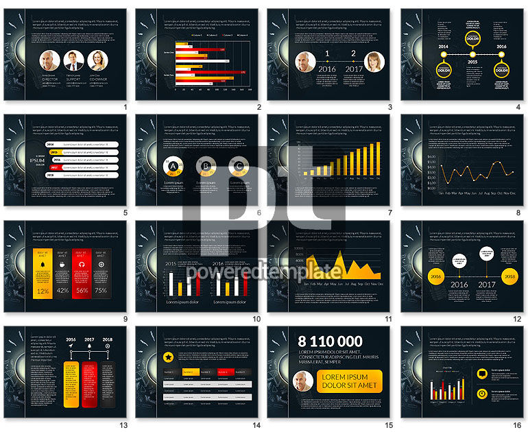 Modern data driven presentatiesjabloon