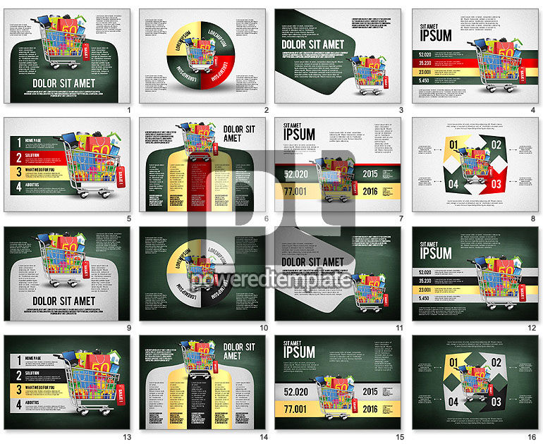 Winkelen en verkoop infographics toolbox