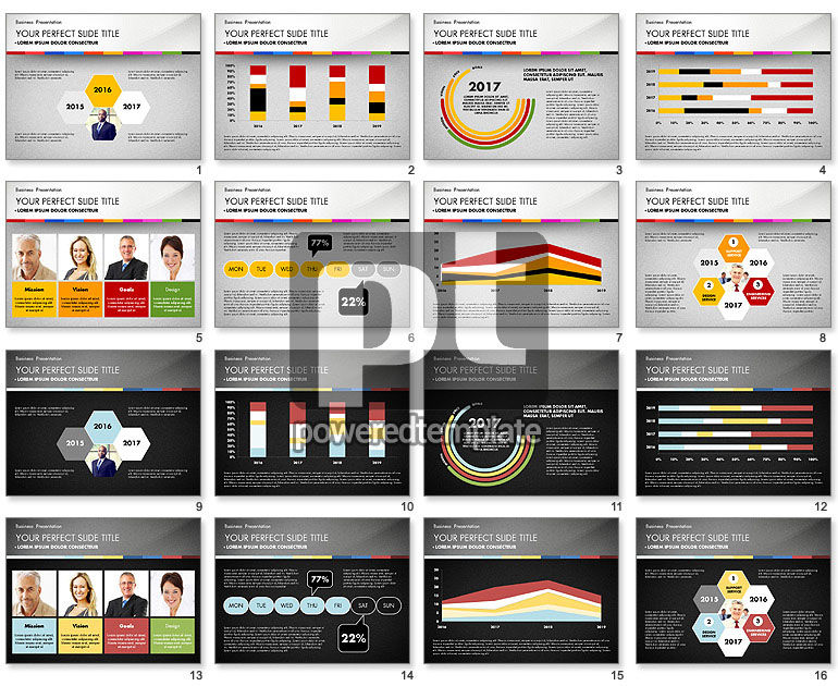 Plantilla de informe del equipo con gráficos controlados por datos