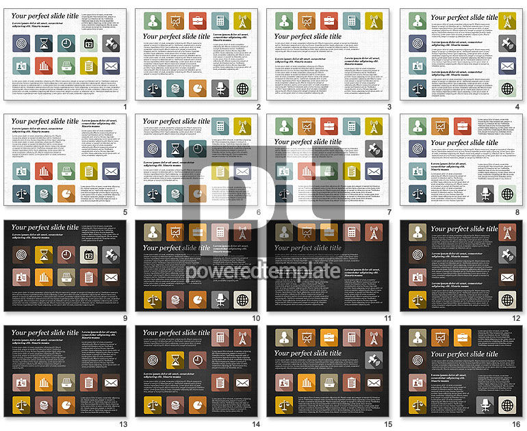 Presentation with Flat Design Icons