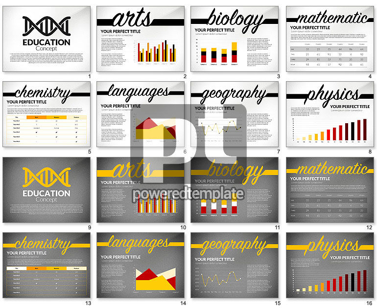 Education Report with Data Driven Charts Concept