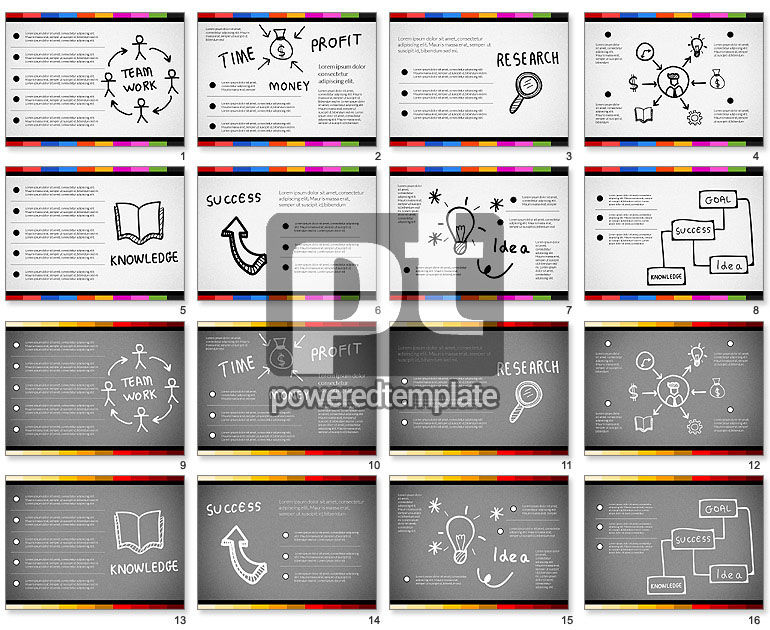 Teamwork Concept with Doodle Shapes