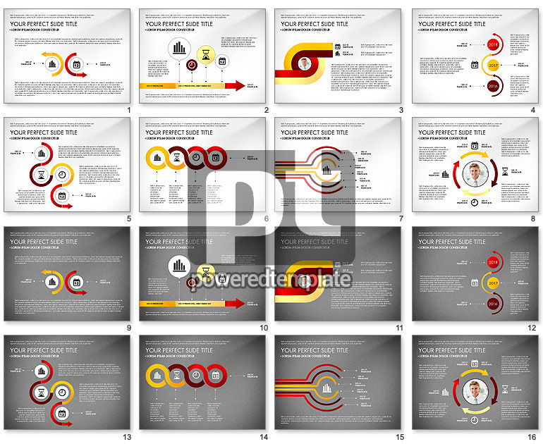 Bedrijfs rapport met procesdiagrammen