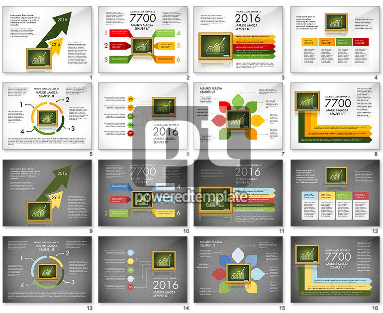 Business Presentation with Chalkboard Chart