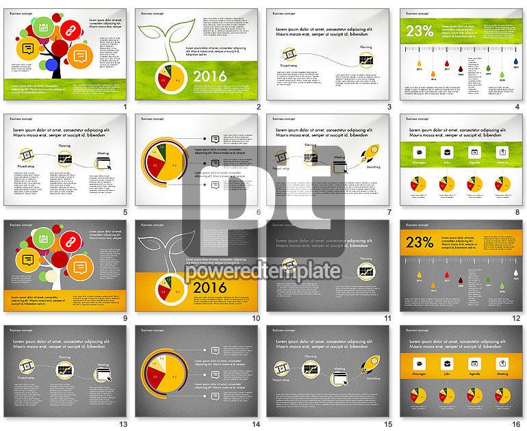 Plantilla de presentación de ideas de inicio