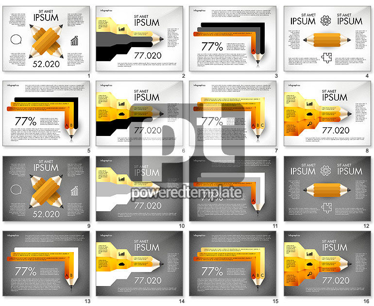 Infografia com lápis