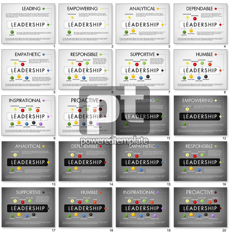 Modèle de présentation de concept de leadership