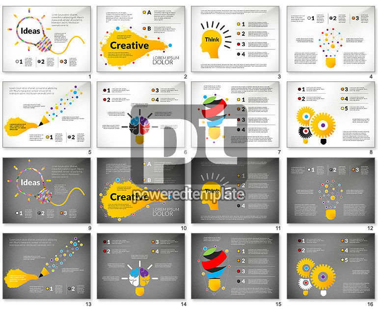 Idee creative modello di presentazione