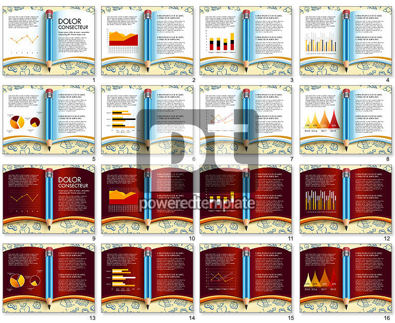 Dati del report guidato con il libro e la matita