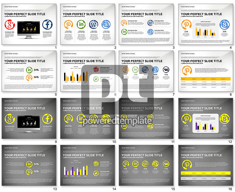 Social Media Presentation Concept Template