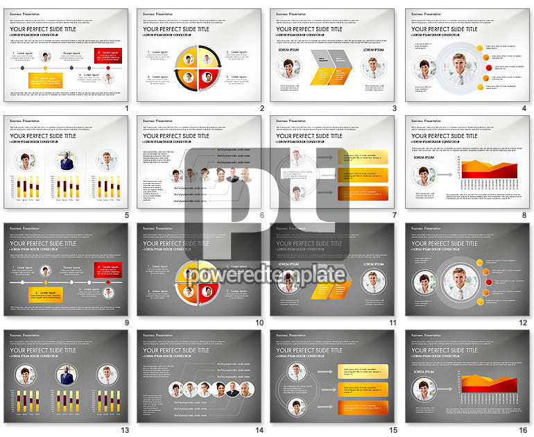 Presentatie met foto's en diagrammen