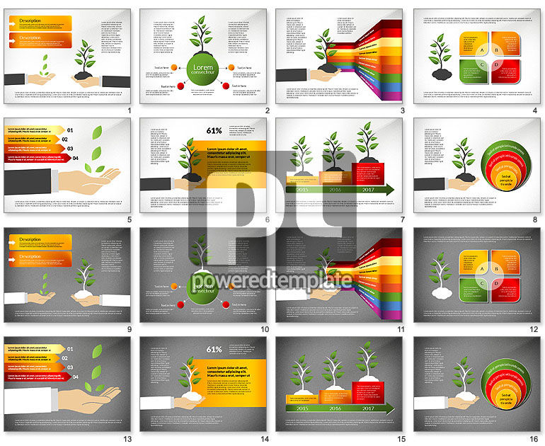 Diagramas de conceito de crescimento