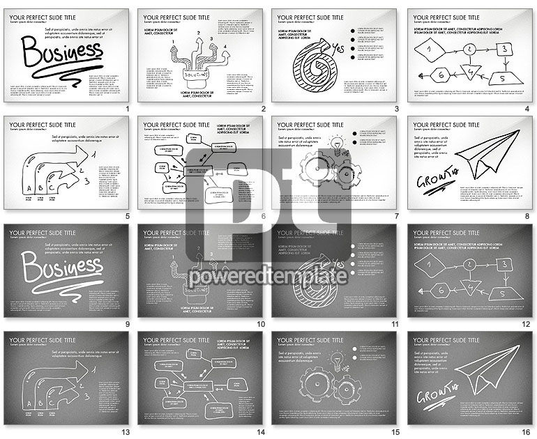 Présentation de l'entreprise de style croquis