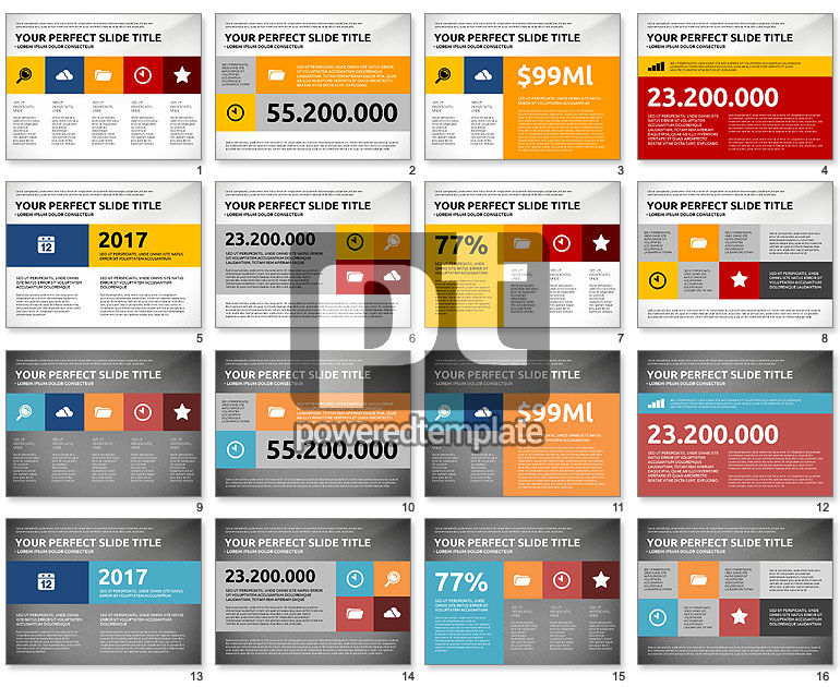 Présentation de l'infographie de conception plate