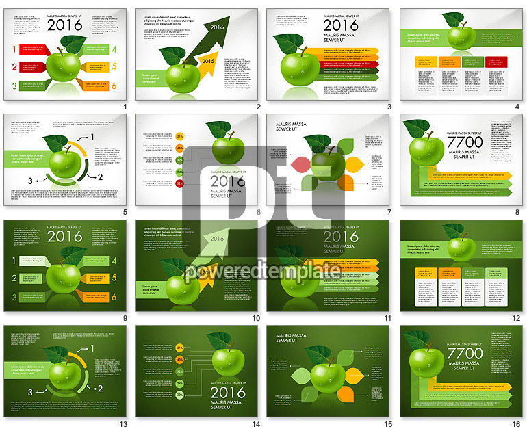 Infographie de pomme verte