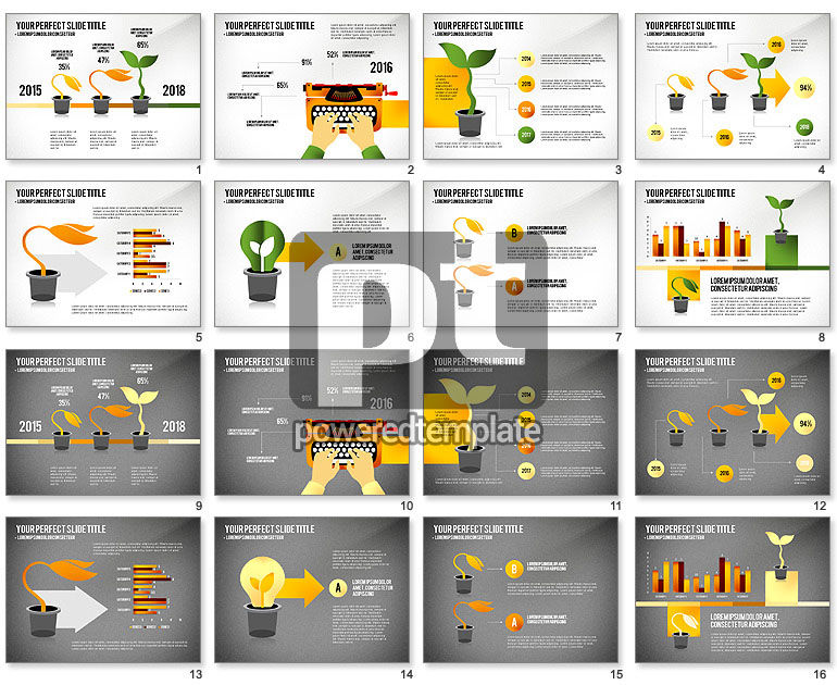 Groei infographics begrip