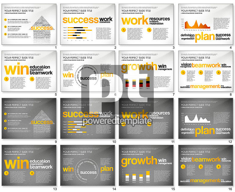 Success Plan Word Cloud Presentation Template