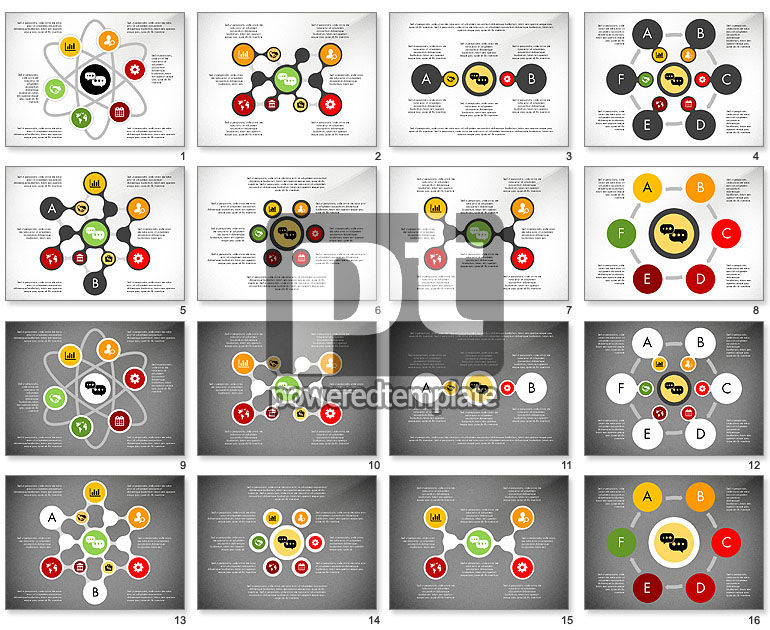 Netwerk met pictogrammen toolbox