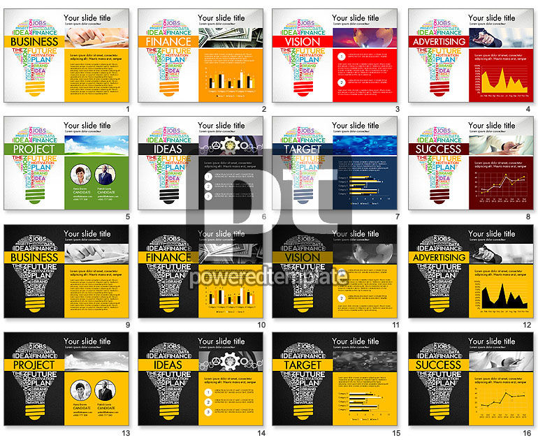 Word Cloud Data Driven Presentation Template