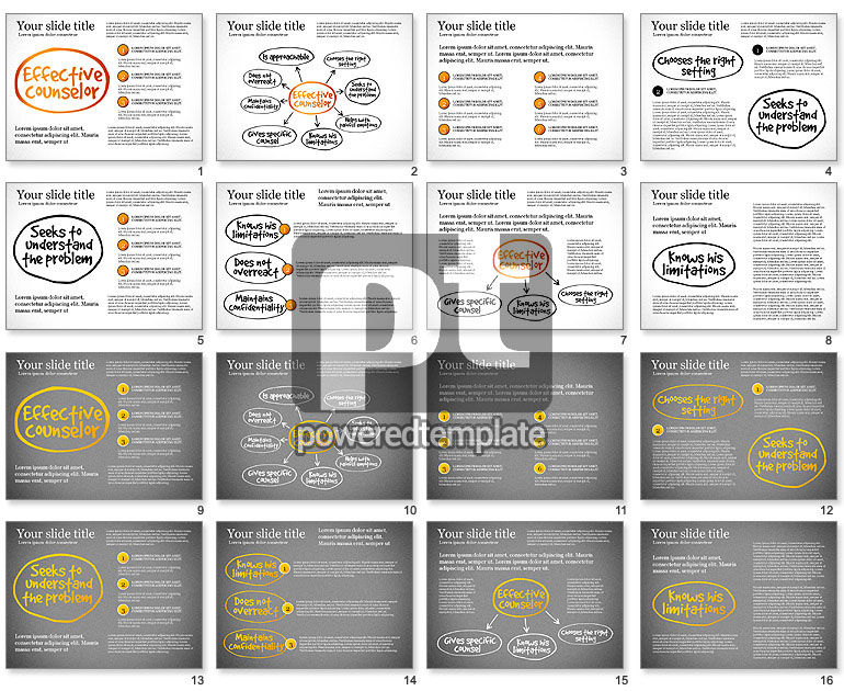 Effectieve counselor presentatie concept