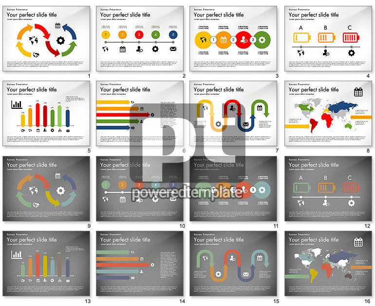 Timeline in Flat Design Toolbox