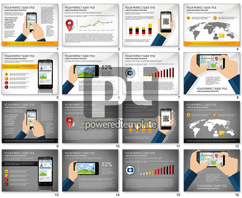 Modèle de présentation d'application mobile de navigation