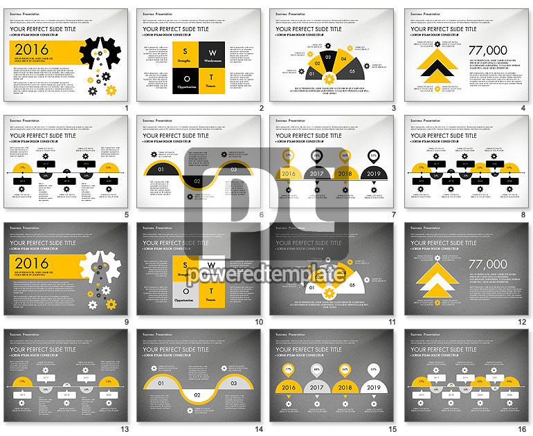  Apresentação de negócios amarelo e preto