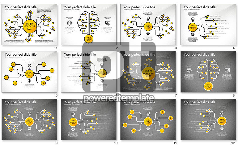 Caja de herramientas de Diagrama de organización creativa