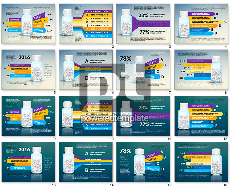 Jar van pillen infographics