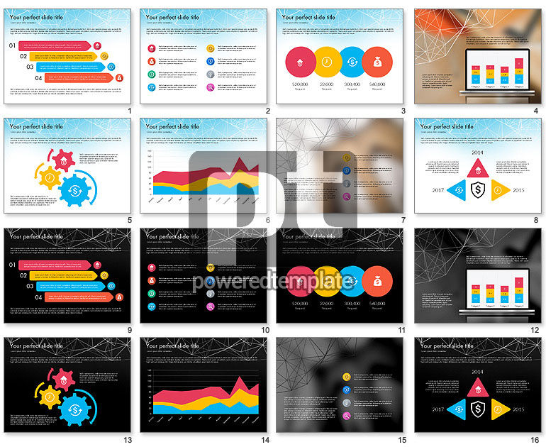 Flat ontworpen creatieve rapport deck