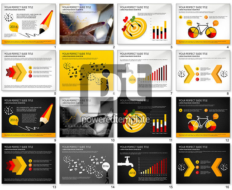 Présentation marketing avec diagrammes basés sur les données