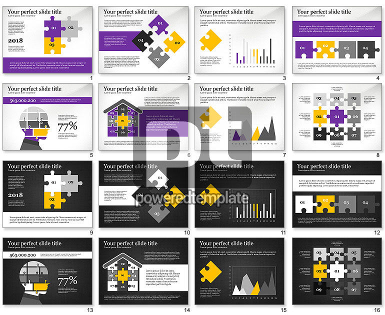 Presentatie concept met puzzelstukjes