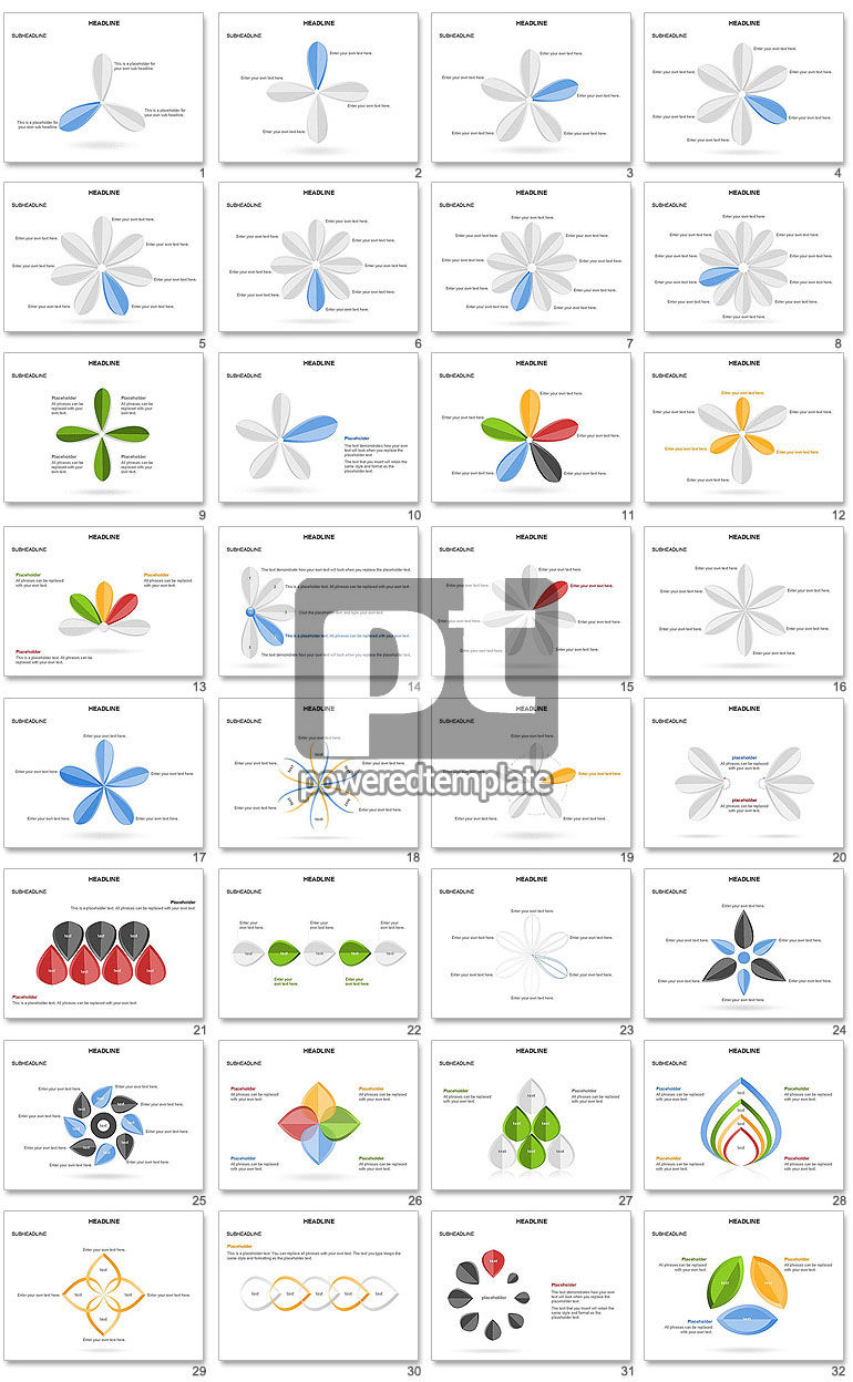  Coleção de diagramas de pétalas