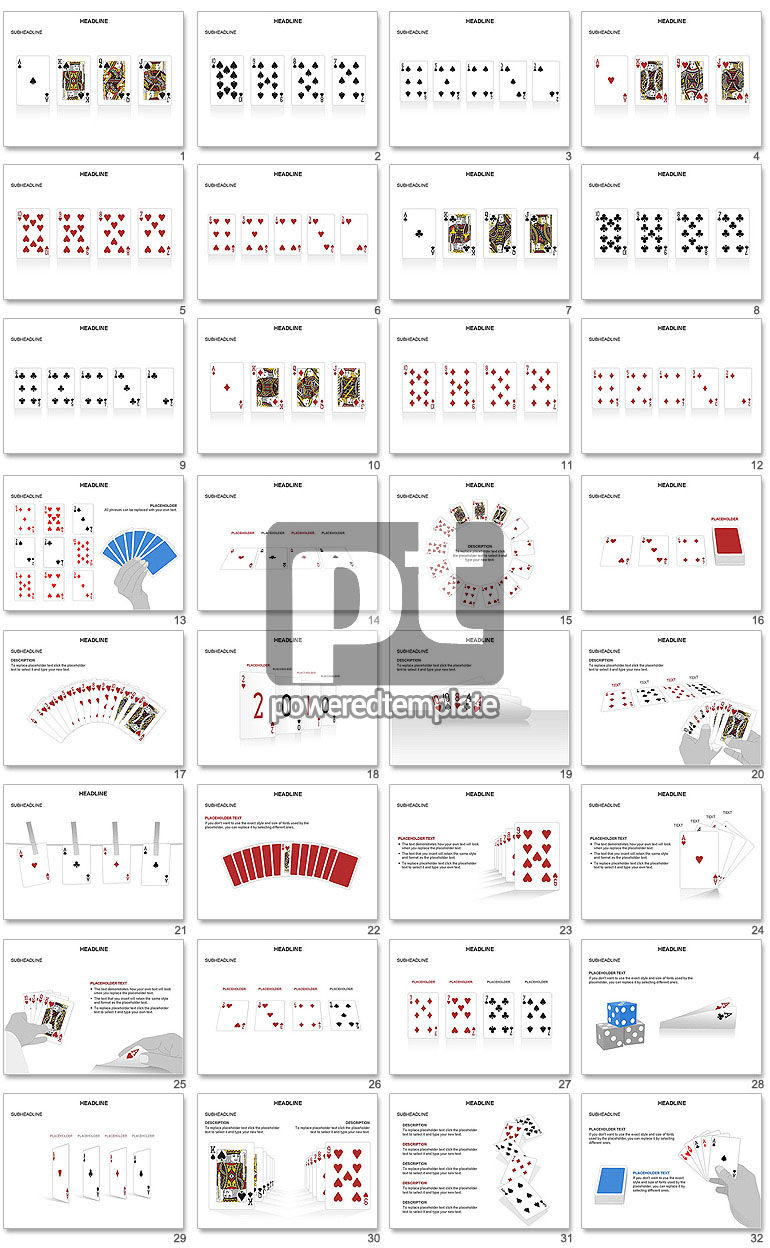 Formes des cartes de jeu